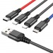 Кабель USB - Multi connector Hoco X76 4in1 100см 2A (multicolor) (215923)#1932874