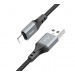 Кабель USB - Apple Lightning HOCO X86 "Spear" (2.4А, 100см) черный#1934688