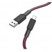 Кабель USB - Micro USB HOCO X69 "Jaeger" (2.4А, 100см) черно-красный#1934695