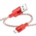 Кабель USB - Micro USB HOCO X99 "Crystal junction" (2.4А, 100см) красный#1934700