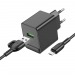 Сетевое ЗУ Borofone BAS12A + кабель Micro USB (1USB/QC3.0/18W) черное#1934672