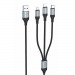 Кабель USB 3 в 1 Lightning/Micro USB/Type-C Hoco X102 черный#2100364