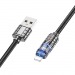 Кабель USB - Apple lightning Hoco U122 120см 2,4A  (black) (221085)#1939174