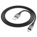 Кабель USB - micro USB Hoco X86 Spear 100см 2,4A  (black) (220501)#1936341