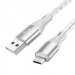 USB кабель для зарядки micro USB "BoroFone" BX96 2,4A, 1м, серый#2093961
