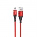 Кабель USB - micro USB Hoco U93 120см 2,4A  (red) (220606)#1941572