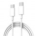 Кабель Type-C - Type-C для iPhone 15/15 Plus/15 Pro/15 Pro Max/16/16 Plus/16 Pro/16 Pro Max/17/17 Pro/17 Pro Max/Air (60W, PD, оплетка нейлон, тех.упак.) Белый#2069783