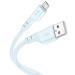 Кабель USB - micro USB Hoco X97 Crystal 100см 2,4A  (light blue) (220462)#1972718