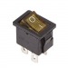 Выключатель клавишный 250V 6А (4с) ON-OFF с подсветкой Mini (RWB-207, SC-768), жёлтый Rexant#2100867