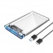 Бокс для 2.5" SATA HDD/SSD USB 3.0 (прозрачный)#2135112