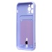 Чехол-накладка - SC304 с картхолдером для "Apple iPhone 12 Pro" (dark violet) (223195)#2100167
