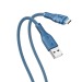 Кабель USB - micro USB Hoco X67 (silicone)  2,4A  (blue) (220523)#1949331