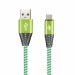 Кабель Micro USB Smartbuy нейлон (Длинный штекер/1m) зеленый (iK-12n)#1949301