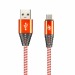 Кабель Micro USB Smartbuy нейлон (Длинный штекер/1m) красный (iK-12n)#1949300