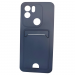 Чехол силиконовый Xiaomi Redmi A2+/A1+ матовый цветной с визитницей темно-синий#2081215