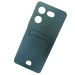 Чехол силиконовый Tecno Pova 5 Pro матовый цветной с визитницей темно-зеленый#1959421