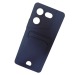 Чехол силиконовый Tecno Pova 5 Pro матовый цветной с визитницей темно-синий#1959422