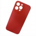 Чехол силиконовый iPhone 15 Pro Max матовый с защитой камеры красный#2001477