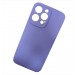 Чехол силиконовый iPhone 15 Pro Max матовый с защитой камеры сиреневый#2001475