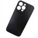Чехол силиконовый iPhone 15 Pro Max матовый с защитой камеры черный#2001472