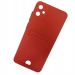 Чехол силиконовый Samsung A05 матовый цветной с визитницей красный#2013256