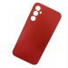 Чехол силиконовый Samsung A34 матовый с защитой камеры красный#1986502