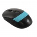 Мышь Оклик 310MW черный/синий оптическая (3200dpi) беспроводная USB для ноутбука (3but) [12.12], шт#2132200