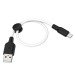 Кабель USB - micro USB Hoco X21 Plus (silicone) 25см 2,4A  (220531)#1958383