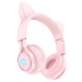 Bluetooth-наушники полноразмерные Hoco W39 Cat ear kids BT (повр. уп.) (pink) (227700)#1959959