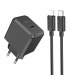 СЗУ с выходом USB Hoco CS15A (PD30W/QC/1USB/Кабель Type-C - Lightning) черное#1958922