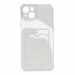 Чехол для iPhone 15 с отделением для карт Card Case прозрачный#2097201
