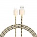 Кабель USB - Apple lightning Borofone BX24 Ring (повр. уп) 100см 2,4A  (gold) (223364)#1977076