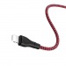 Кабель USB - Apple lightning Borofone BX39 Beneficial (повр. уп) 100см 2,4A  (black/red) (223387)#1969325