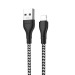 Кабель USB - Apple lightning Borofone BX39 Beneficial (повр. уп) 100см 2,4A  (black/white) (223389)#1969324