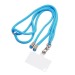 Шнурок текстильный на шею с карабином (круглый) (blue) (225711)#1969465