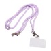Шнурок текстильный на шею с карабином (круглый) (light violet) (225709)#1969462