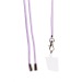 Шнурок текстильный на шею с карабином (круглый) (light violet) (225709)#2017602
