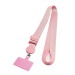 Шнурок текстильный на шею с карабином (плоский широкий) (light pink) (225719)#1969474