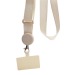 Шнурок текстильный на шею с карабином (плоский широкий) (white) (225716)#2013412