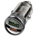 Адаптер Автомобильный Hoco Z53A Vision PD30W+QC3.0 (transparent black) (225395)#1966584