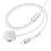 Кабель зарядки Hoco CW54 2-in-1 (Lightning+iWatch) 20W 120см 3A  (white) (225392)#1966617