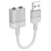 Адаптер Hoco LS37 Spirit 2-in-1 USB to 3.5mm (gray) (225360)#1968300