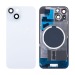 Задняя крышка для iPhone 15 в сборе со стеклом камеры Голубой (стекло, MagSafe, логотип) - Премиум#1989666