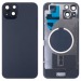 Задняя крышка для iPhone 15 Plus (A3094) в сборе со стеклом камеры Черный (стекло, монолит, MagSafe, логотип) - Премиум#2137427