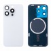 Задняя крышка для iPhone 15 Pro (A3102) в сборе со стеклом камеры Белый (стекло, монолит, MagSafe, логотип) - Премиум#2069904