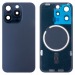 Задняя крышка для iPhone 15 Pro (A3102) в сборе со стеклом камеры Синий (стекло, монолит, MagSafe, логотип) - Премиум#2137433