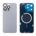 Задняя крышка для iPhone 15 Pro Max в сборе со стеклом камеры Серый (стекло, MagSafe, логотип) - Премиум#2069892