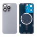 Задняя крышка для iPhone 15 Pro (A3102) в сборе со стеклом камеры Серый (стекло, монолит, MagSafe, логотип) - Премиум#2069891