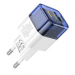 Адаптер Сетевой Hoco C131a USB/Type-C 30W (transparent blue) (222415)#1964744