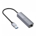Адаптер-Хаб Hoco HB34 (USB to USB3.0*3+RJ45), серый#1966451